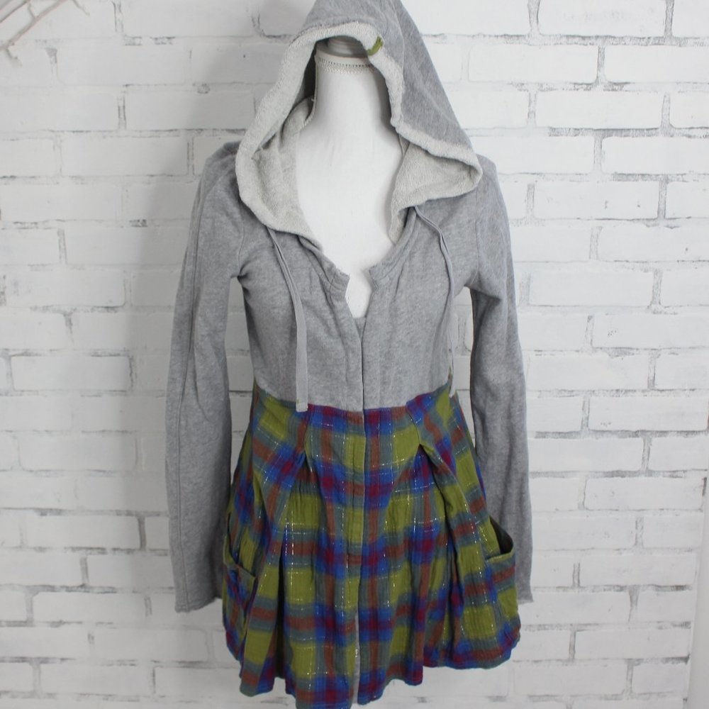 Free People Flannel Hoodie